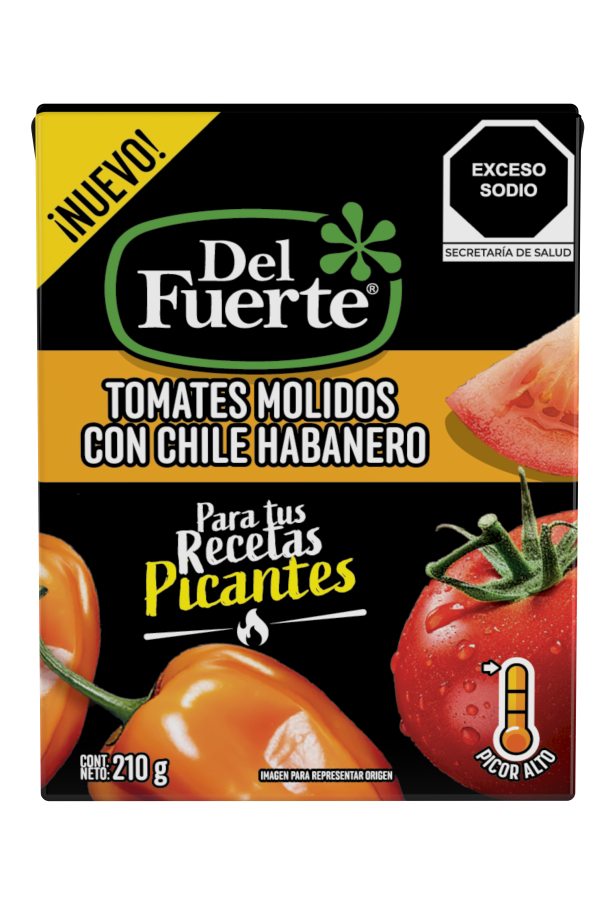 Salsa de Tomates Molidos con Chile Habanero Del Fuerte®