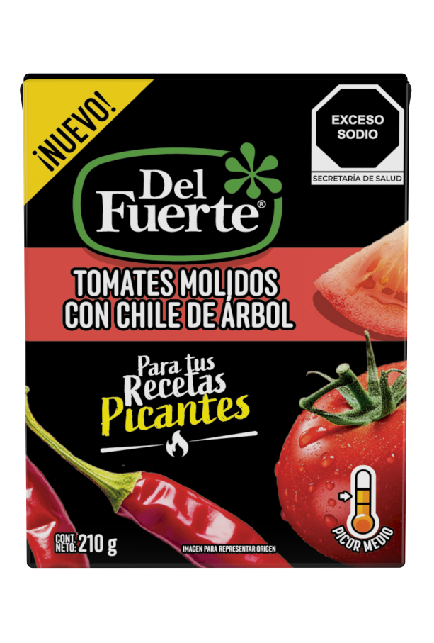 Salsa de Tomates Molidos con Chile de Árbol Del Fuerte®